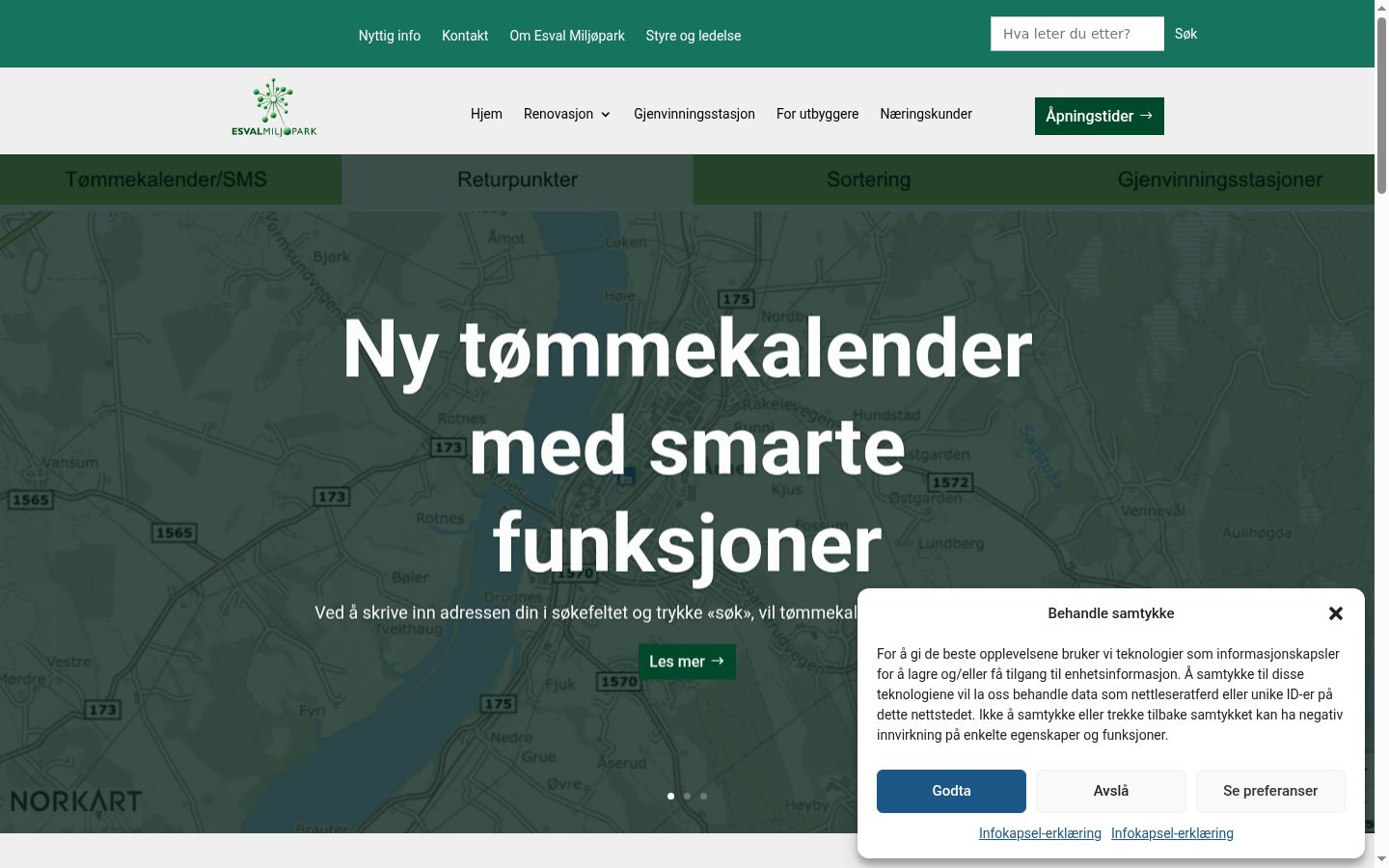Screenshot of the consent banner shown before any interaction