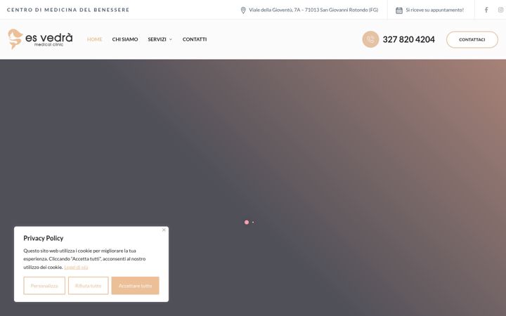 Screenshot of esvedramedicalclinic.it