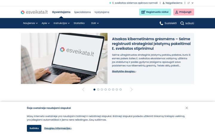 Screenshot of esveikata.lt