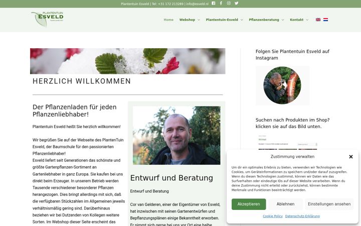 Snímek obrazovky esveld.de