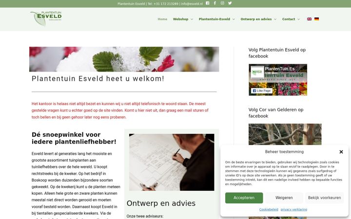 Screenshot von esveld.nl