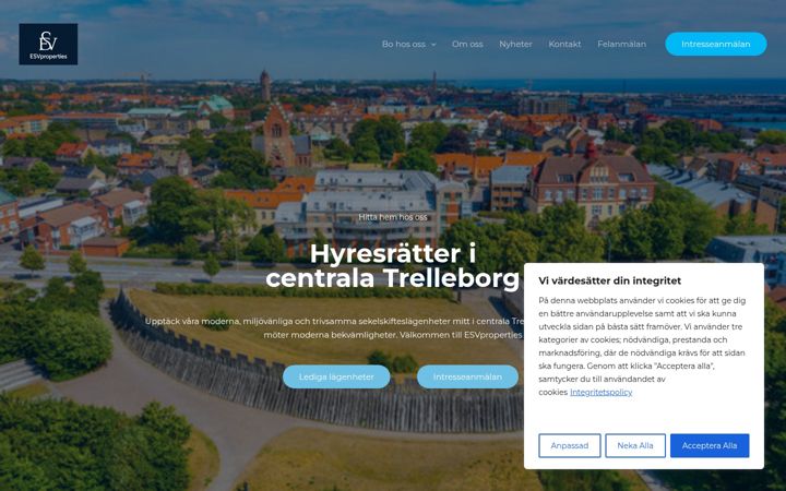 Skjermbilde av esvproperties.se