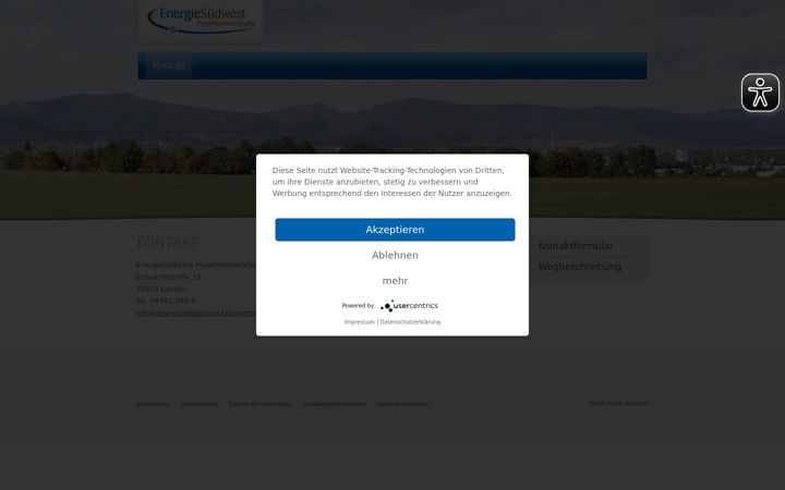 Screenshot of esw-projektentwicklung-gmbh.de