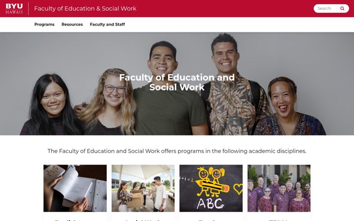 Screenshot of esw.byuh.edu