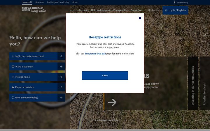 Screenshot of eswater.co.uk