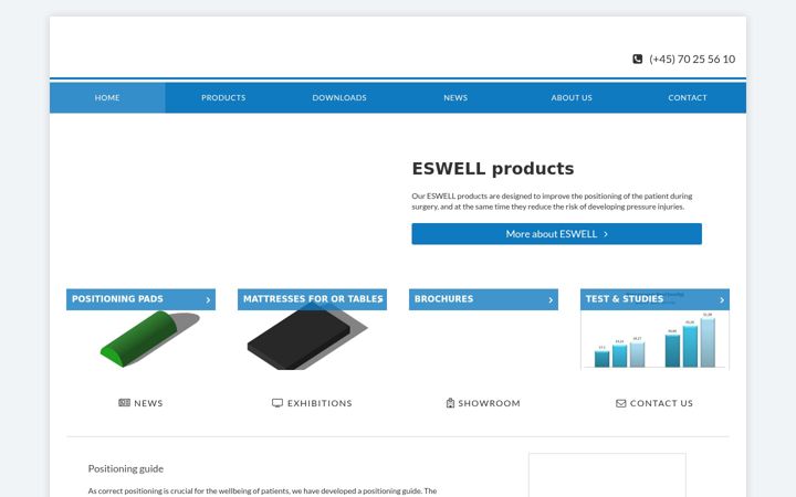 Skjámynd af eswell.eu