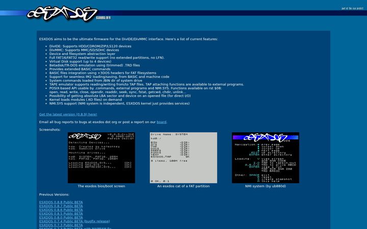 Screenshot ta' esxdos.org