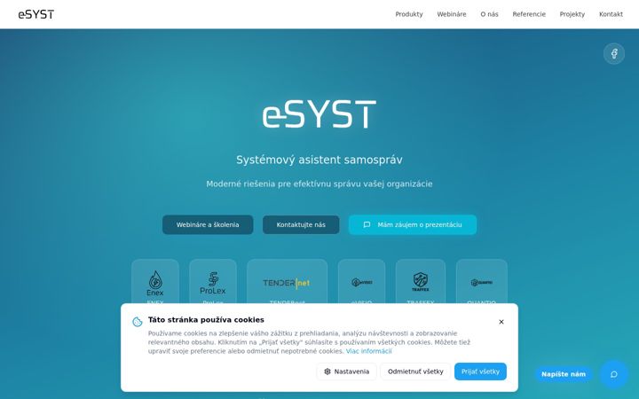 Screenshot di esyst.sk