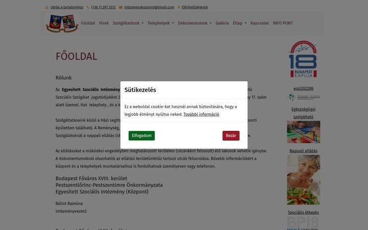 Screenshot di eszi18.hu