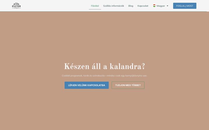 Screenshot ta' eszternyaralohaz.hu