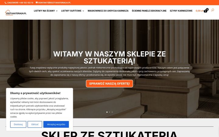 Ekrano kopija esztukateria24.pl