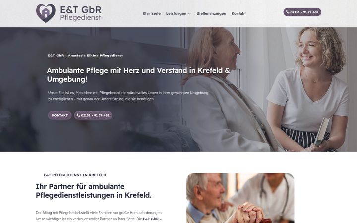 Screenshot of et-pflegedienst.de