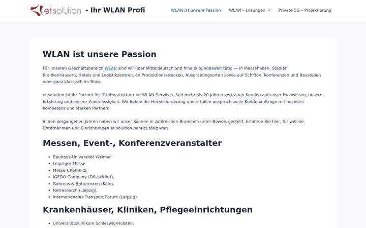 Zrzut ekranu et-solutions.de