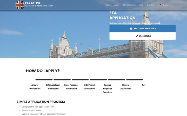 Screenshot of eta-official.com