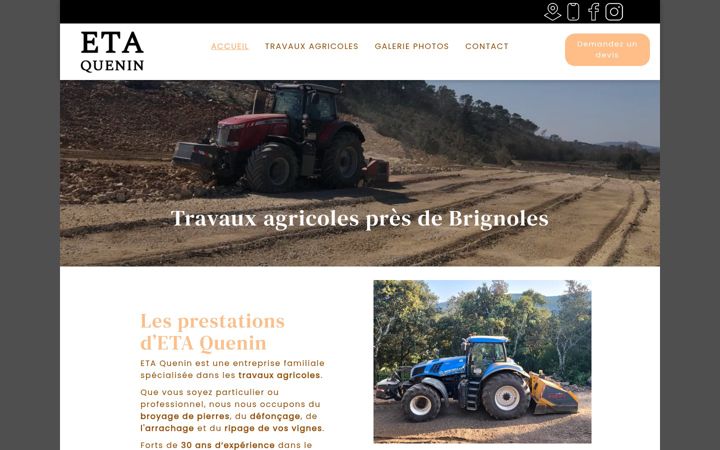 Captură de ecran a eta-quenin.fr