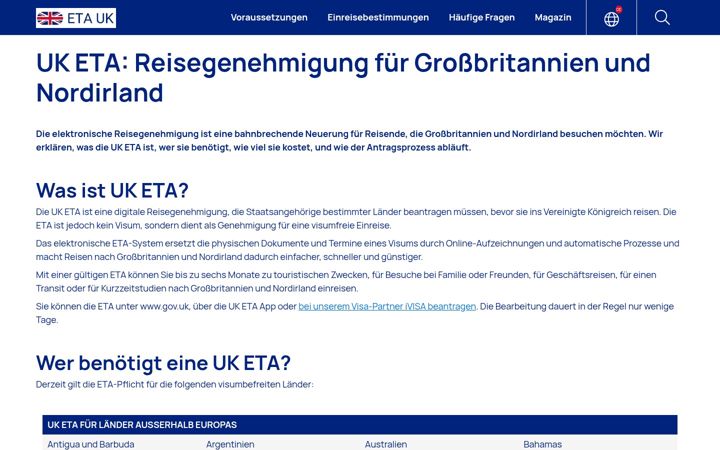 Captură de ecran a eta4uk.de