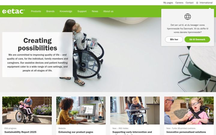 Screenshot of etac.com