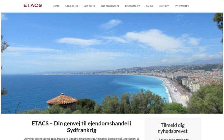 Screenshot ta' etacs.dk