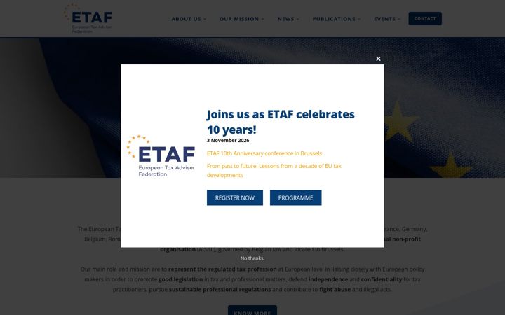 Screenshot of etaf.tax
