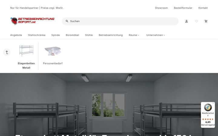 Screenshot of etagenbetten-sofort.de