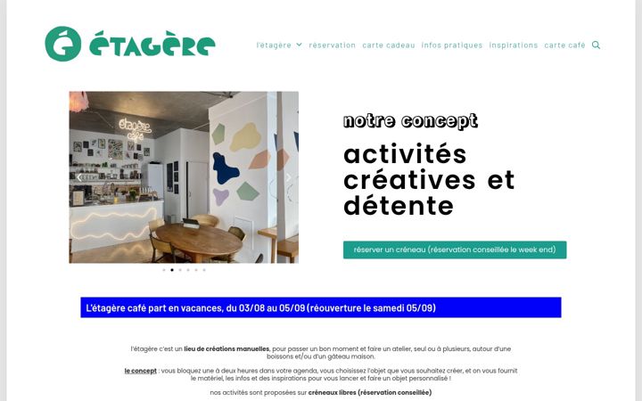 Captura de pantalla de etagerecafe.com