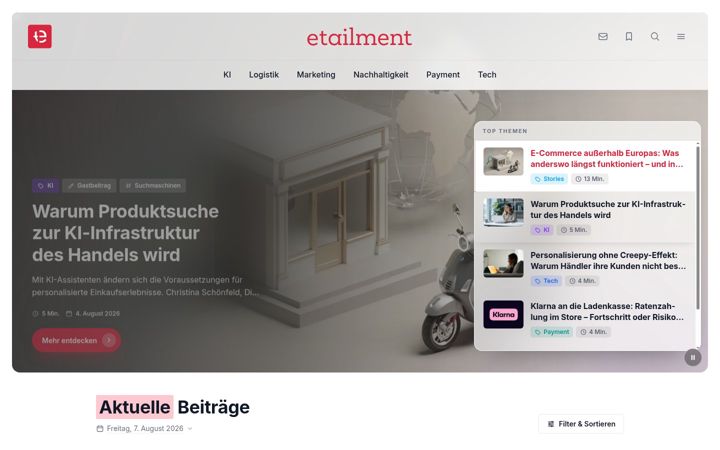 Screenshot of etailment.de