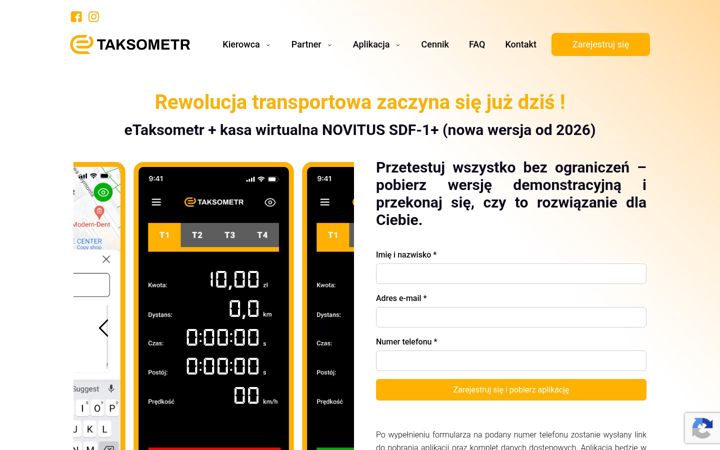 Screenshot of etaksometr.pl
