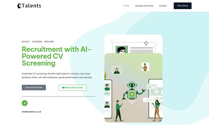 Screenshot of etalents.co.uk