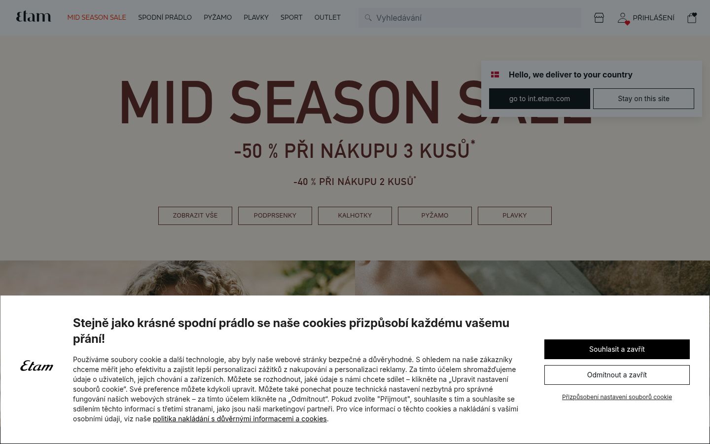 Zrzut ekranu banera zgody wyświetlanego przed jakąkolwiek interakcją