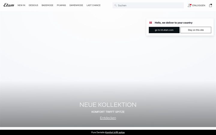 Screenshot of etam.de
