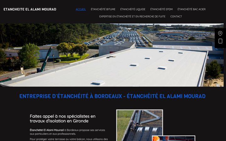Screenshot stránky etancheite-elalami.fr