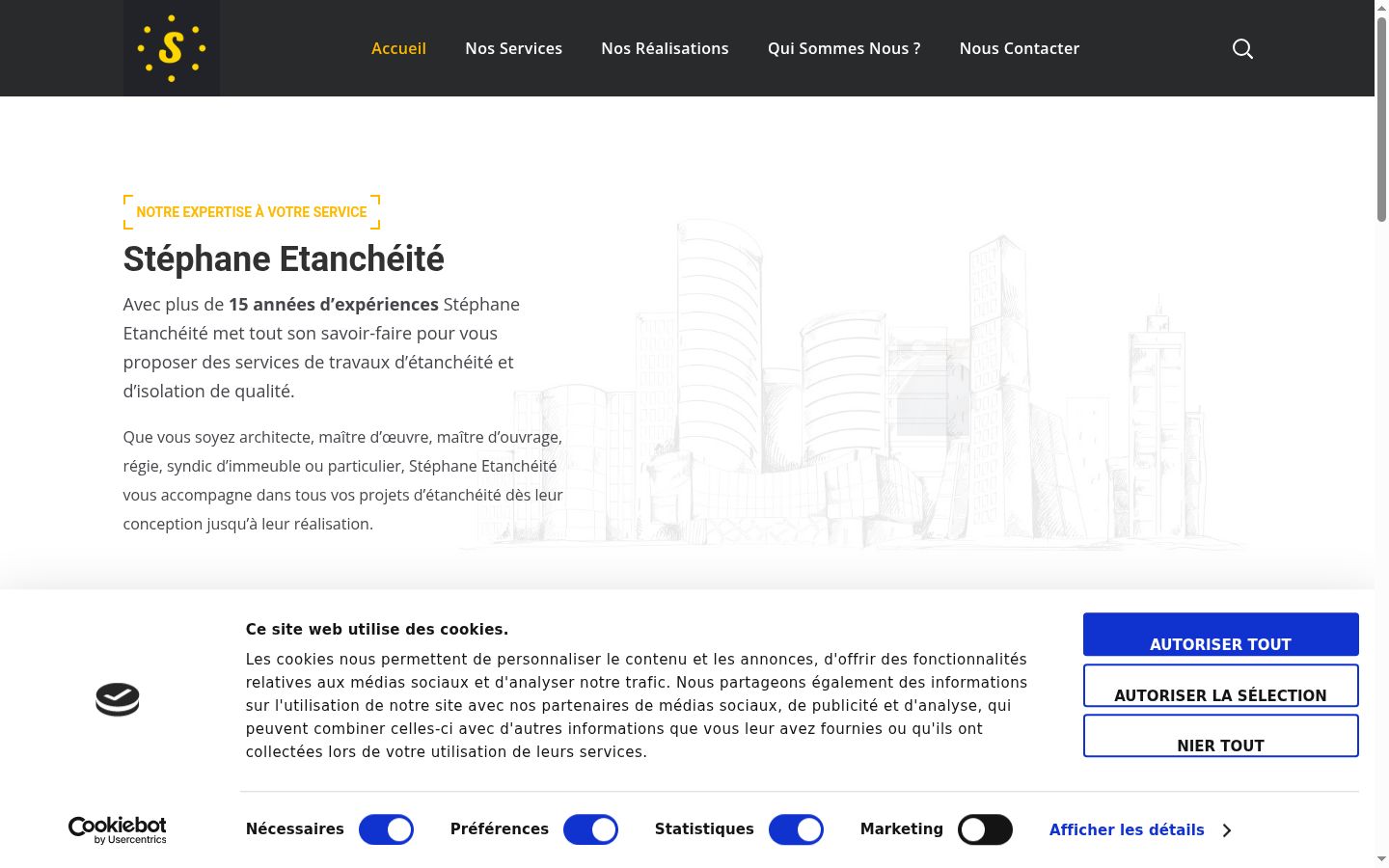 Screenshot des Einwilligungsbanners vor jeglicher Interaktion