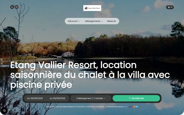 Screenshot of etangvallier.com