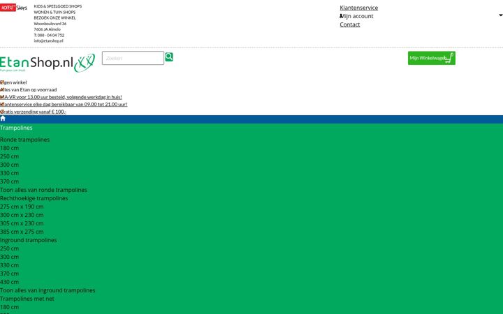 Screenshot von etanshop.nl
