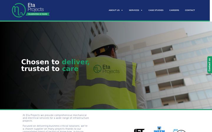 Captura de ecrã de etaprojects.co.uk