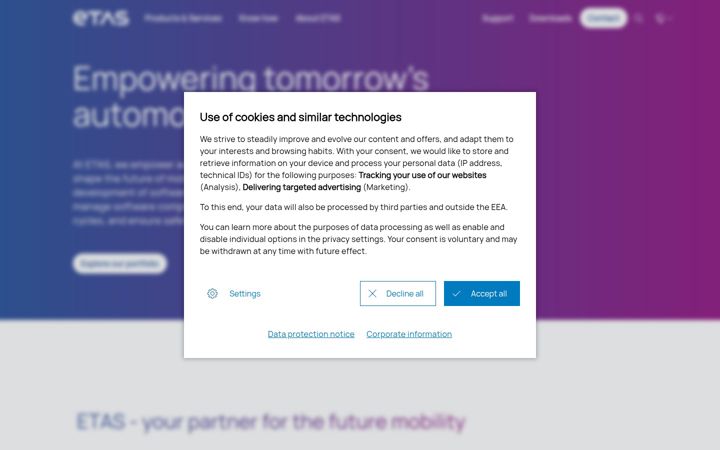 Screenshot of etas.com