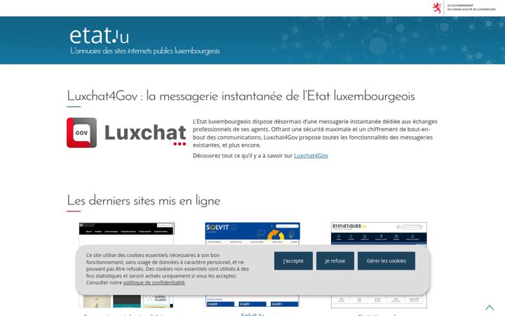 Screenshot of etat.lu