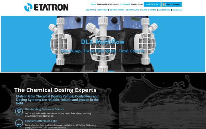 Captura de ecrã de etatron.co.uk