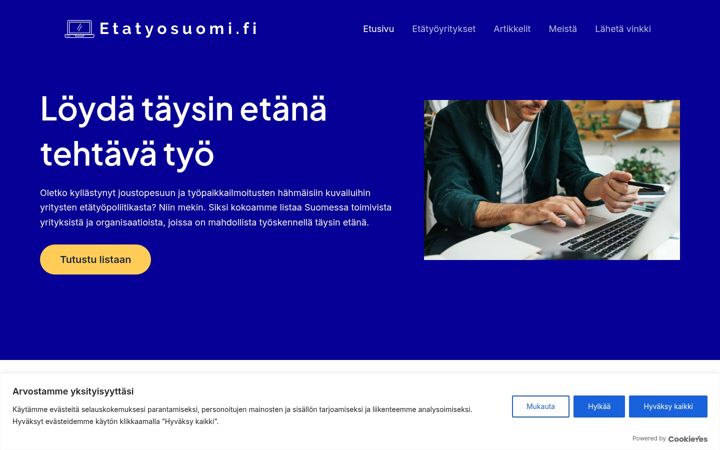 Екранна снимка на etatyosuomi.fi
