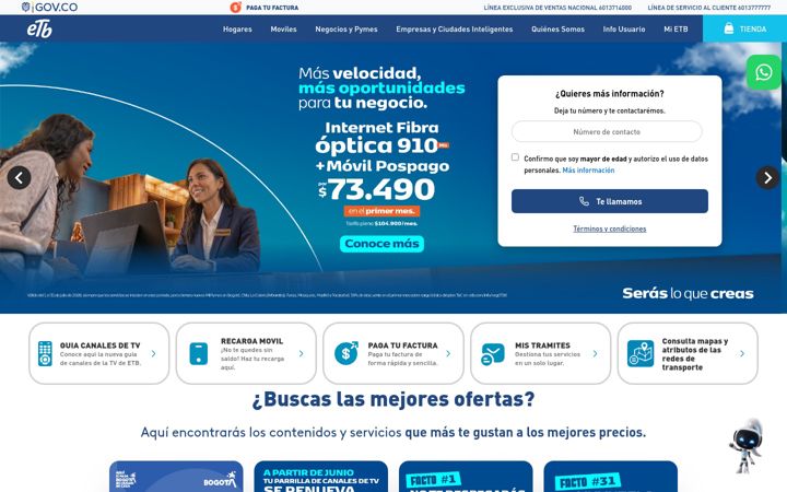 Screenshot of etb.com