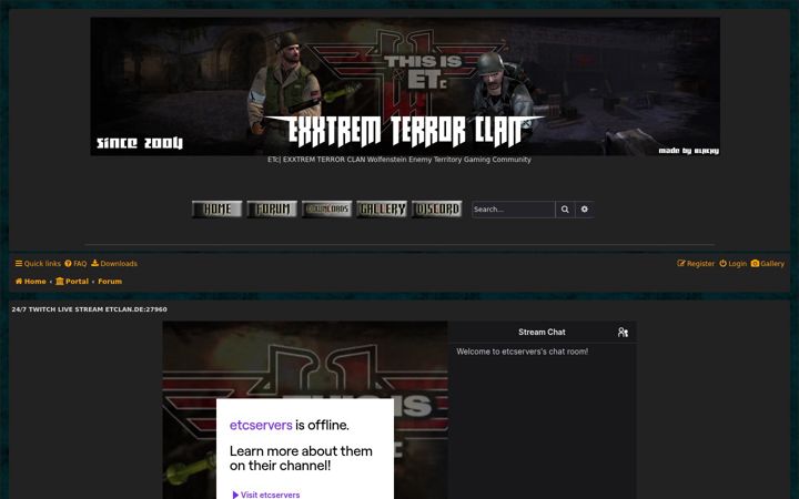Ekrano kopija etc-clan.de