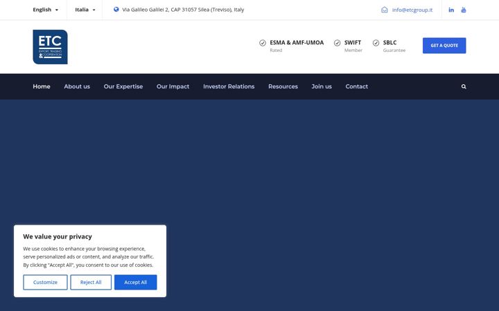 Screenshot of etc-guarantee.com