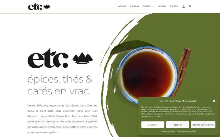 Screenshot of etc-reunion.com
