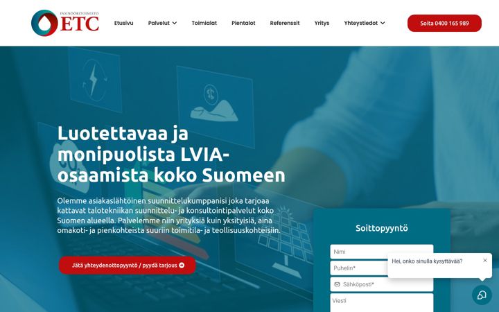 Екранна снимка на etc.fi