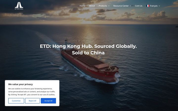 Screenshot of etd.hk