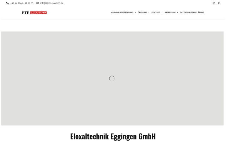 Ekrano kopija ete-eloxtech.de