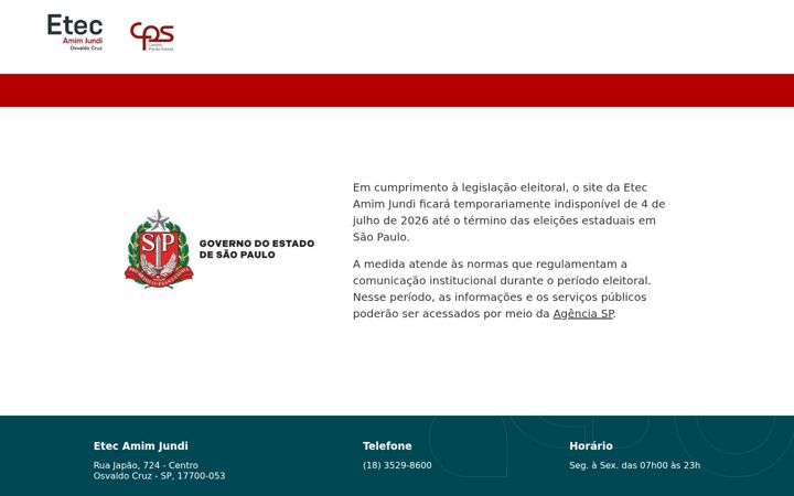 Screenshot of etecamimjundi.com.br