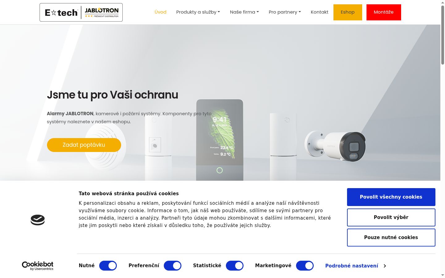 Snímek obrazovky baneru souhlasu zobrazeného před jakoukoli interakcí
