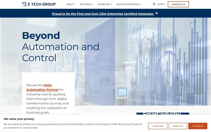 Screenshot of etechgroup.com