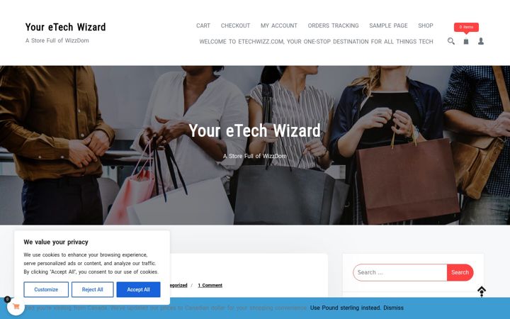 Screenshot of etechwizz.com